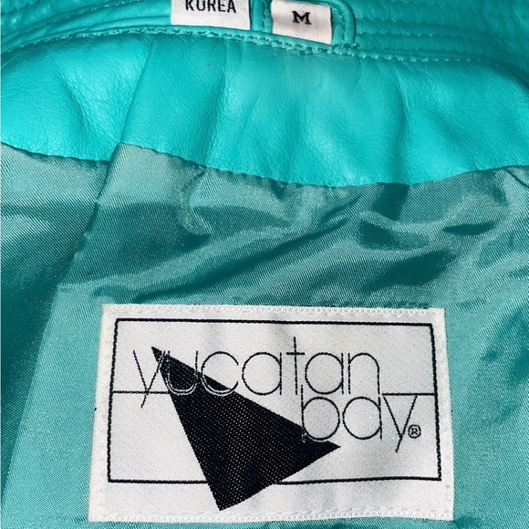 💕 Yucatan BAY leather jacket 80’s crop💕 gorgeous!!! BEAUTIFUL color. - Picture 5 of 6
